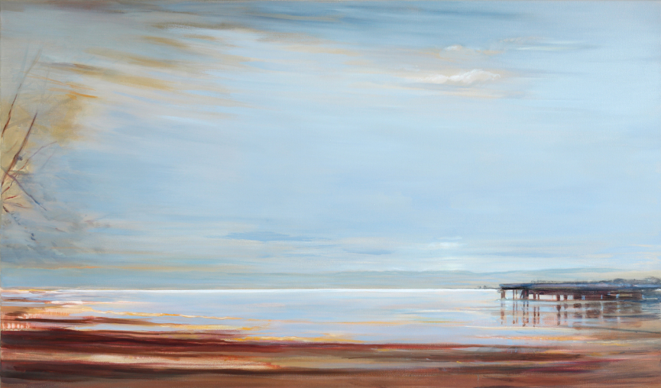 Seesteg, 2019, Öl auf Leinwand, 100 x 170 cm