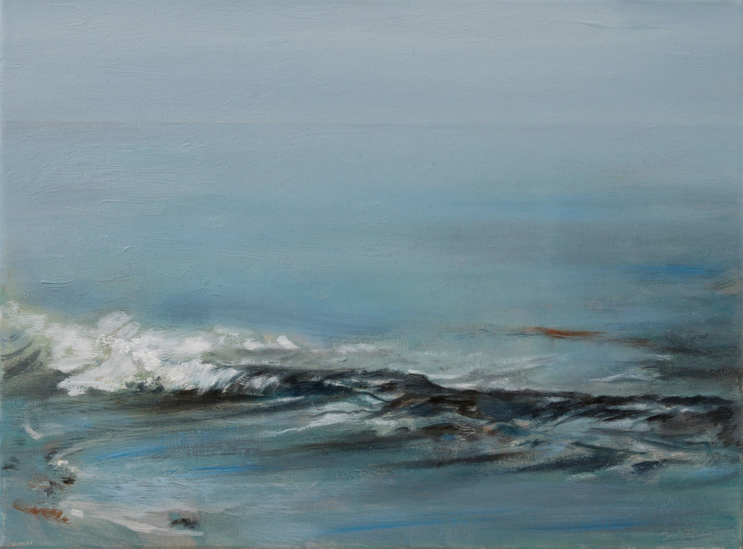 Welle, 2020, Öl auf Leinwand, 30 x 40 cm