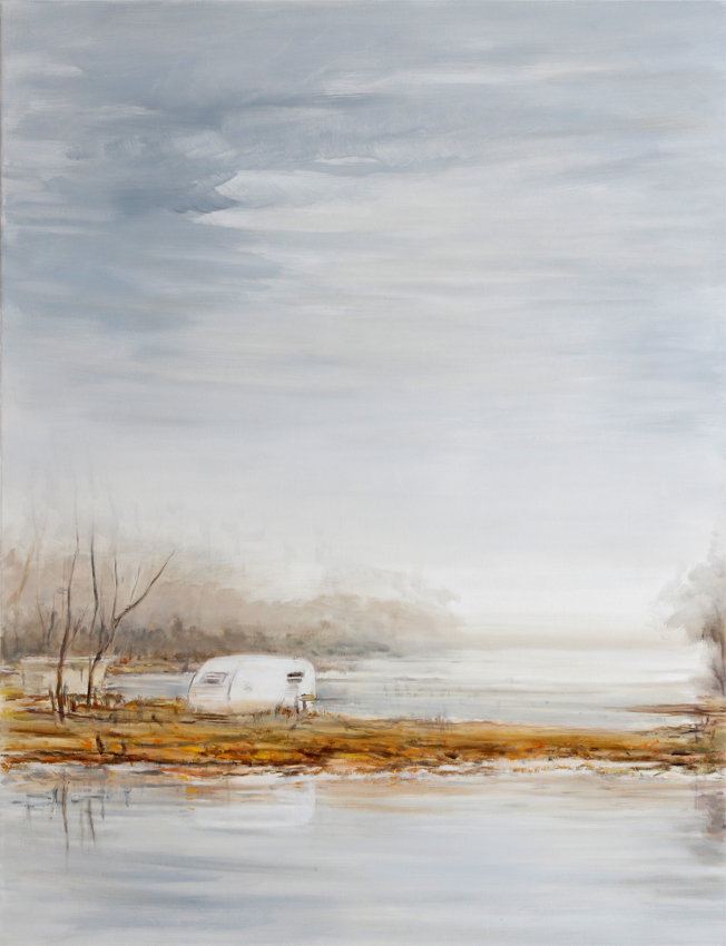 Wohnwagen, 2023, Öl auf Leinwand, 130 x 110 cm