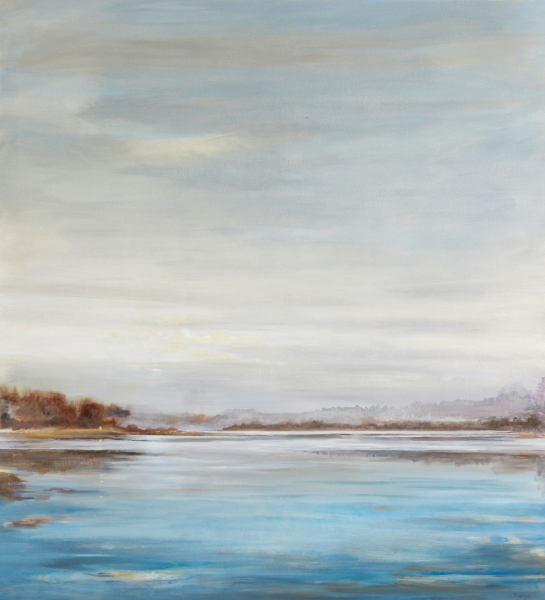 Obersee, 2024, Öl auf Leinwand, 100 x110 cm